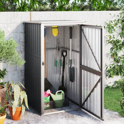 Berkfield Garden Tool Shed Anthracite 88X89X161 Cm Galvanised Steel