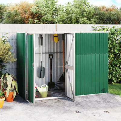 Berkfield Garden Tool Shed Green 225X89X161 Cm Galvanised Steel