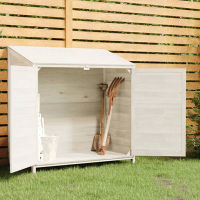 Berkfield Garden Shed White 102X52X112 Cm Solid Wood Fir