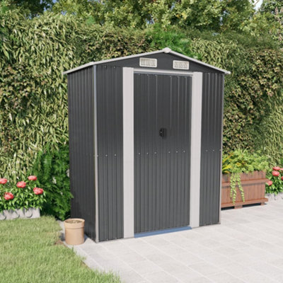 Berkfield Garden Shed Anthracite 192X108X223 Cm Galvanised Steel