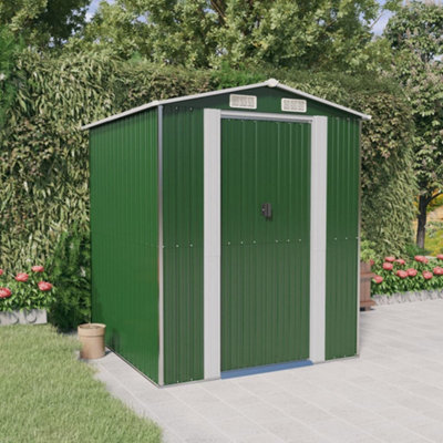 Berkfield Garden Shed Green 192X191X223 Cm Galvanised Steel