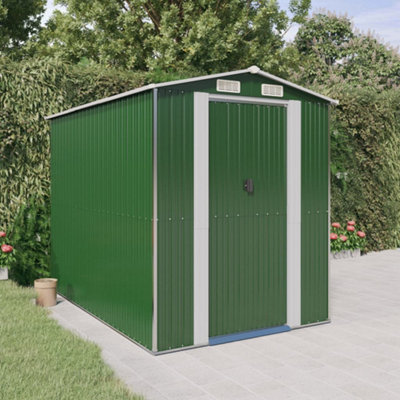 Berkfield Garden Shed Green 192X274X223 Cm Galvanised Steel