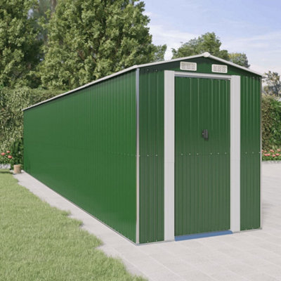 Berkfield Garden Shed Green 192X938X223 Cm Galvanised Steel