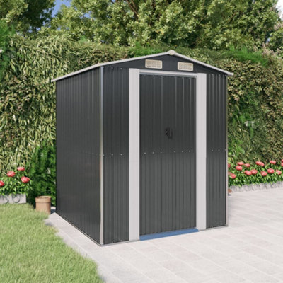 Berkfield Garden Shed Anthracite 192X191X223 Cm Galvanised Steel