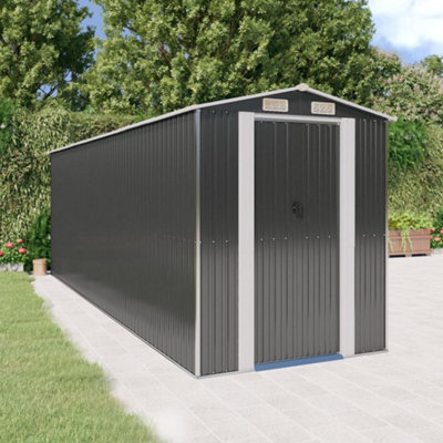 Berkfield Garden Shed Anthracite 192X606X223 Cm Galvanised Steel