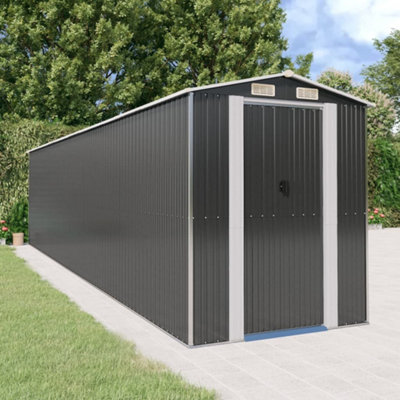 Berkfield Garden Shed Anthracite 192X855X223 Cm Galvanised Steel