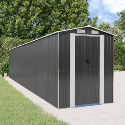 Berkfield Garden Shed Anthracite 192X938X223 Cm Galvanised Steel