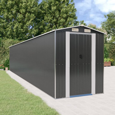 Berkfield Garden Shed Anthracite 192X1021X223 Cm Galvanised Steel