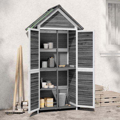 Berkfield Garden Tool Shed Grey 89X52.5X175 Cm Solid Wood Pine