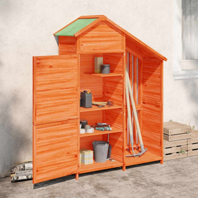 Berkfield Garden Tool Shed Brown 120X53.5X170 Cm Solid Wood Pine