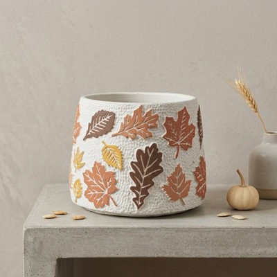 B&Q -  The Harvest Autumn Leaf Planter Pot