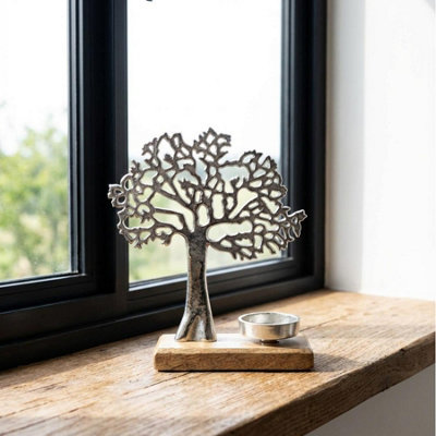Garden Greatness Tree Of Life Tealight Candle Holder from B&Q