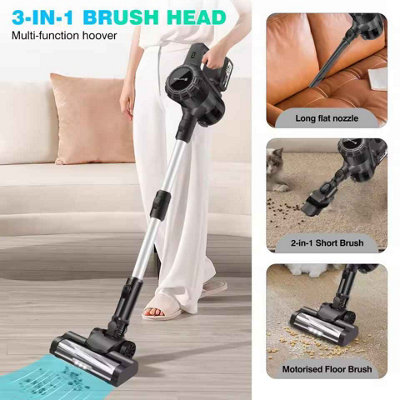  - Cordless Wall-Mounted Stick Vacuum Cleaner 15Kpa Vacuum With Tangle-Free Brush2X 3000Mah Battery Rechargeable Hoover Clean