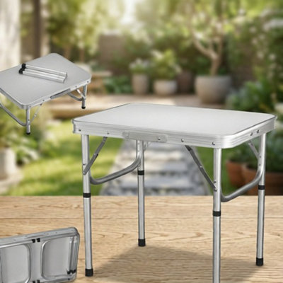  - Folding Camping Table Aluminum Picnic Portable Adjustable Outdoor Table