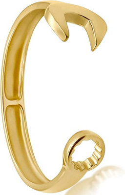 I Best U.k 9Ct Gold Plated Spanner Bracelet Designer Tool Bangle Men Women Small Size