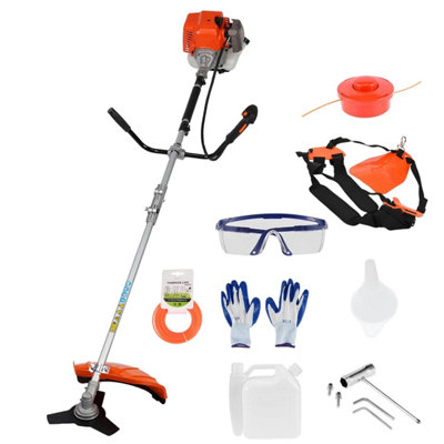 52 Cc 2-Stroke Petrol Strimmer2 In 1 Grass Trimmer Gas Strimmers With Plastic Handle & Shoulder StrapPowered Weed Wacker & from B&Q
