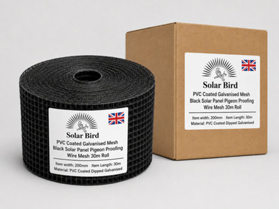 Solar Bird Black Pvc Coated Wire Mesh For Solar Panel Pigeon Proofing 30 Meter