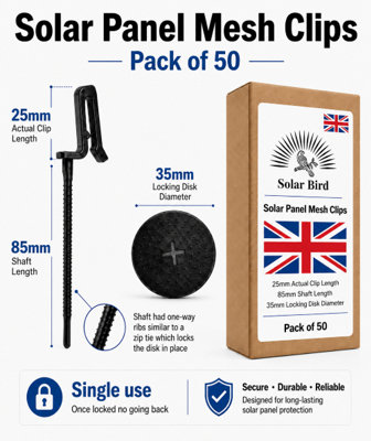 Solar Bird Control Solar Panel Wire Mesh Installation Clips