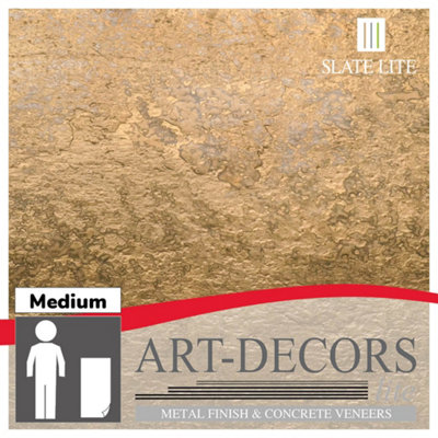 B&Q -  Gold Metal Veneer 122 X 61Cm Sheet