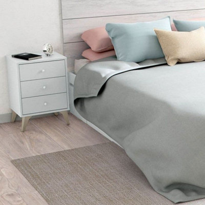 Amos Mann Furniture Elmi Artic White Bedside Cabinet Bedside Cupboard Nightstand from B&Q