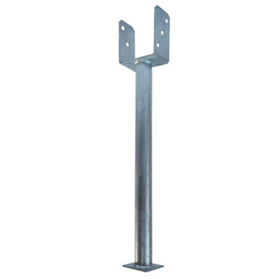 Single Heavy Duty Galvanised Concrete In U Shape Pergola Post SupportGround AnchorFoundation BasePost Bracket4X4" from B&Q