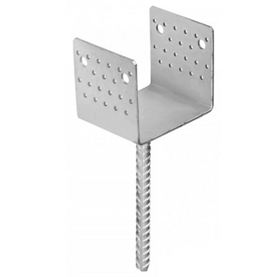 Heavy Duty Hot Dip Galvanised Concrete-In Pergola Post SupportConcrete-In Ground AnchorConcrete-In Fence Post Support 141mm from B&Q
