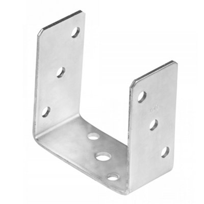 Single Heavy Duty Hot Dipped Galvanised Bolt Down Pergola Post SupportFence Post BracketPost Anchor 121mm from B&Q