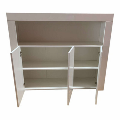  - Sideboard High Gloss 3 Doors With Led Light