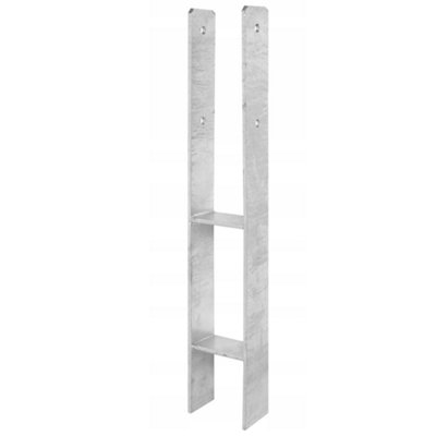 Single Heavy Duty Galvanised Pergola Post Support For Concrete InFence Post Ground AnchorPost Bracket91mm from B&Q