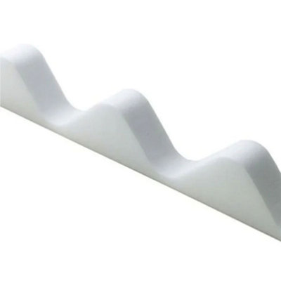 Pack Of 2White Foam Eaves Fillers For 6" Corrugated Big 6 Sunruf Profile Roofing Sheets from B&Q