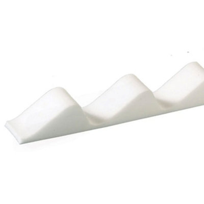 Pack Of 10White Iron Profile Eaves Fillers 76/18mm Foam Inserts For Sunplex And Corruplast Corrugated Roofing Sheets915mm from B&Q