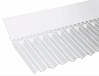 Pvc Clear Mini Corrugated Roofing Profile Wall Flashing For Mini Sunruf Roofing Range713mm from B&Q