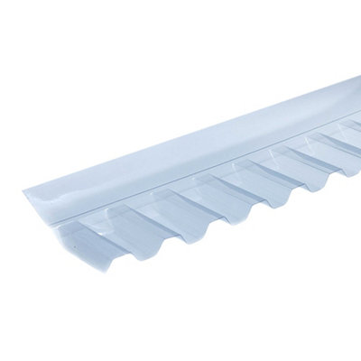 Pvc 3 Inch Clear Wall Flashing For Corrugated Roofing SheetsGreca Profile 76/18mm from B&Q