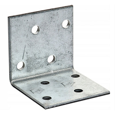 Pack Of 10Heavy Duty Galvanised Steel Angle Bracket Corner Bracket Corner Brace For Construction40X40X40mm from B&Q