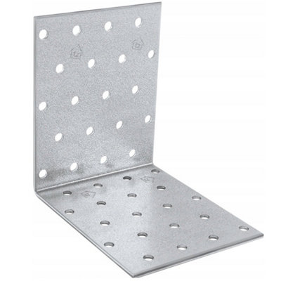 Pack Of 4Heavy Duty Galvanised Steel Angle Bracket Corner Bracket Corner Brace For Construction100X100X80mm from B&Q