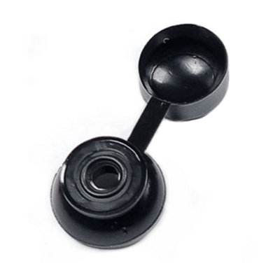 Pack Of 100Black Pvc Plastic Screw Covers For Corrugated Roofing Sheets Fixings from B&Q