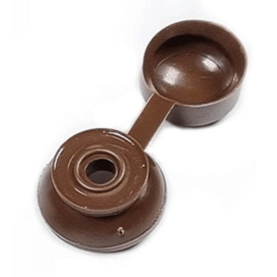 Pack Of 100Brown Pvc Plastic Screw Covers For Corrugated Roofing Sheets Fixings from B&Q