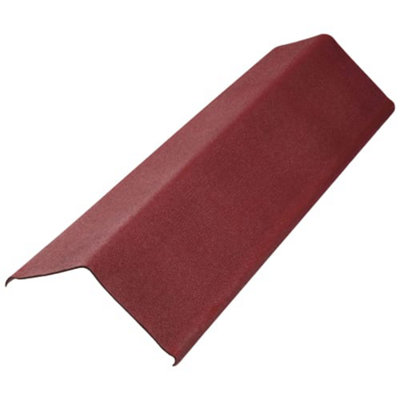 Onduline Heavy Duty 3mm Red Roofing VergeRoofing Ridge CappingGable Trim For Corrugated Bitumen Roof Sheet from B&Q