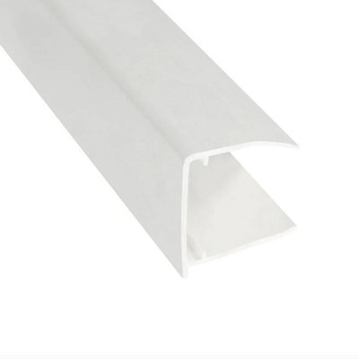 Pvc 25mm White U Profile End Closure End Section For 25mm Polycarbonate Roofing SheetsDurable Edge Protection980mm from B&Q