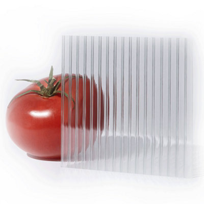 Flexishield 4mm Clear Twinwall Polycarbonate SheetsUv Resistant Greenhouse Panels And Roofing750X1100mm from B&Q