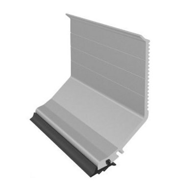 B&Q Alutglaze - Grey Aluminium Wall Flashing For Lean-To Roofs - Perfect For Polycarbonate Carports And Canopies - 6M