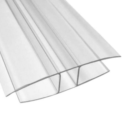 Pack Of 3Clear 16mm H Section Joining Strip For 16mm Polycarbonate Roofing Sheets4500mm from B&Q