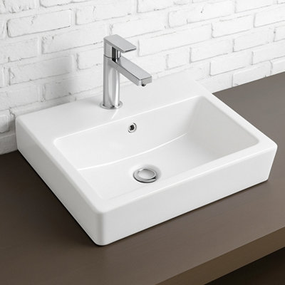 Flauto Mini Cloakroom Vanity Basin 455mm from B&Q