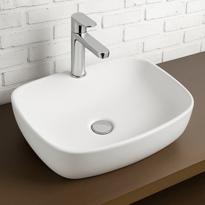 Lucca Curved Counter Top Basin 385mm from B&Q
