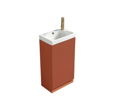 Flauto Orange Cloakroom Vanity Basin 450mm from B&Q