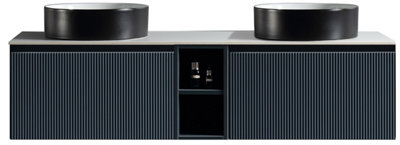 Flauto Midnight Wall Hung Basin Vanity 1400mm from B&Q