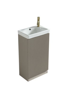 Flauto Soft Coffee Cloakroom Basin Vanity 450mm from B&Q