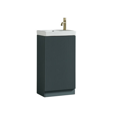 Flauto Smoked Sage Cloakroom Basin Vanity 450mm from B&Q