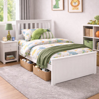 Bedmaster Rio White Wooden Kids Bed Single from B&Q