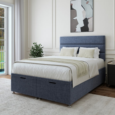 B&Q -  Midnight Linen Ottoman Divan Base Small Double